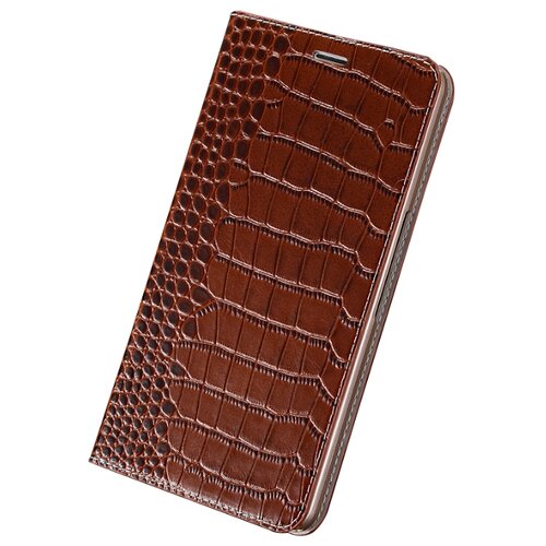 фото Чехол-книжка mypads premium для meizu m5 note из качественной импортной натуральной кожи теленка с фактурной прошивкой рельефа кожи крокодила экзотический коричневый