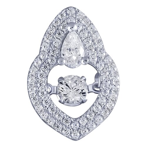 фото Подвеска из серебра 925 пробы с кубическими цирконами sp32636a1_001_wg element47