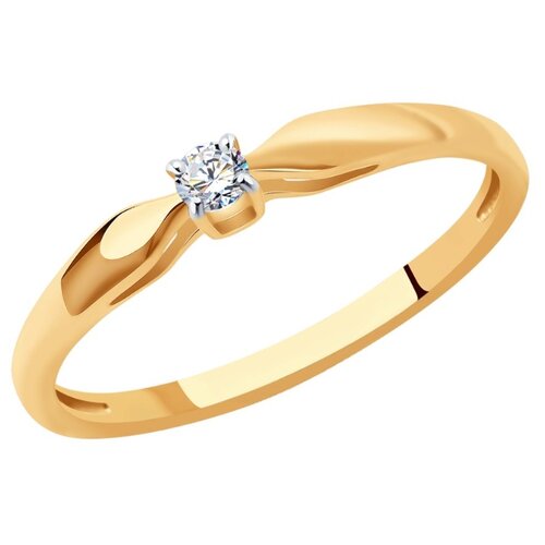фото Sokolov помолвочное кольцо из золота с бриллиантом 1011362, размер 15.5