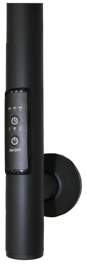 Полотенцесушитель электрический матовый Маргроид Inaro Р1200х120х60 черный, скрытый монтаж, с таймером, правое подключение, 3 крючка 120 см - фотография № 9