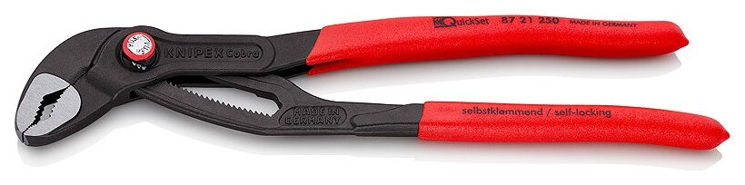 Высокотехнологичные сантехнические клещи Cobra QuickSet KNIPEX KN-8721250