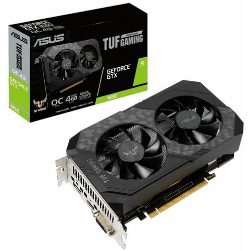 Видеокарта ASUS TUF Gaming GeForce GTX 1650 OC 4 GB (TUF-GTX1650-O4GD6-P-V2-GAMING), Retail