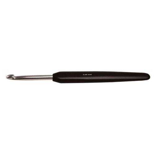крючок knit pro basix aluminum 30814 диаметр 3 5 мм длина 15 см серебристый черный Крючок для вязания с эргономичной ручкой Basix Aluminum 6,5мм, KnitPro, 30887