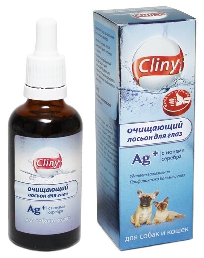 Лосьон Cliny для глаз очищающий для кошек и собак 50 мл — купить по выгодной цене на Яндекс.Маркете