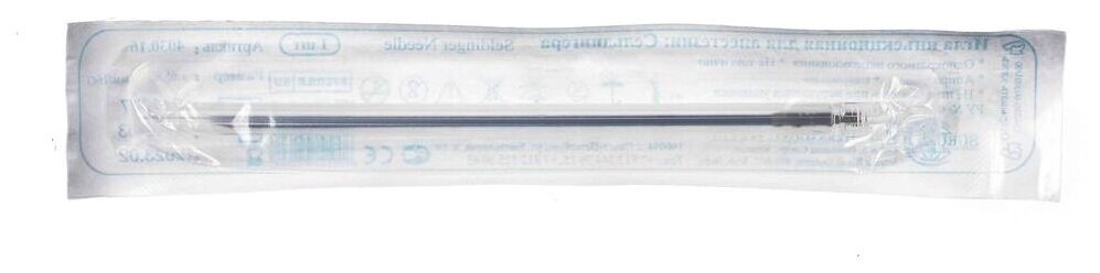 1 шт. Игла Сельдингера G-16 (d-1,65мм х 100мм), стерильная Decoromir SURU International PVT.LTD