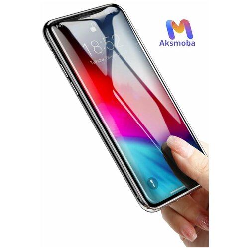 Комплект 2 шт. Гидрогелиевая защитная пленка (не стекло) для Apple IPhone XS Max, глянцевая, на дисплей