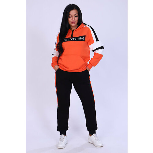 Костюм спортивный Натали, размер 44, оранжевый спортивный костюм натали размер 48 черный оранжевый