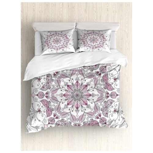 фото Комплект постельного белья "бабочки в лепестках", 1,5-спальный (пододеяльник+2 наволочки) ambesonne