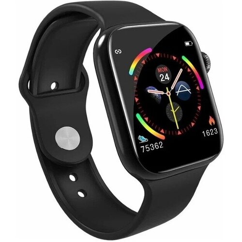 Умные смарт часы Smart Watch 45мм Беспроводная зарядка Съемные ремешок Чёрные 239000₽