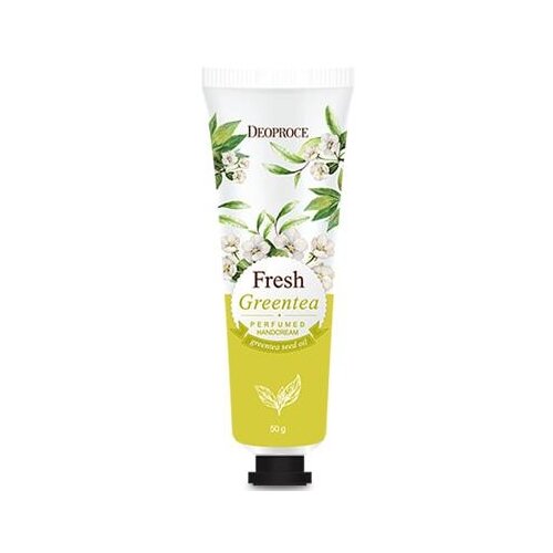 Deoproce Крем для рук Fresh Perfumed Green Tea, 50 мл парфюмированный крем для рук deoproce perfumed hand cream lovely grapefruit экстракт грейпфрута