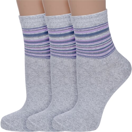 фото Носки альтаир, 3 пары, размер 25, серый