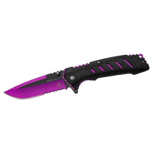 фото Нож складной "хамелеон" сталь - 420, рукоять - пластик, зеленый, 21 см мастер клинок