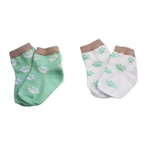 Носки Uviton детские, 2 пары, размер 0-6 меc, белый, зеленый