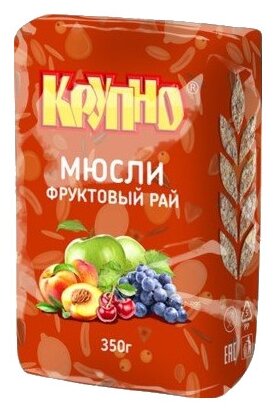 Мюсли "Фруктовый рай", ТМ "Крупно", 350гр.