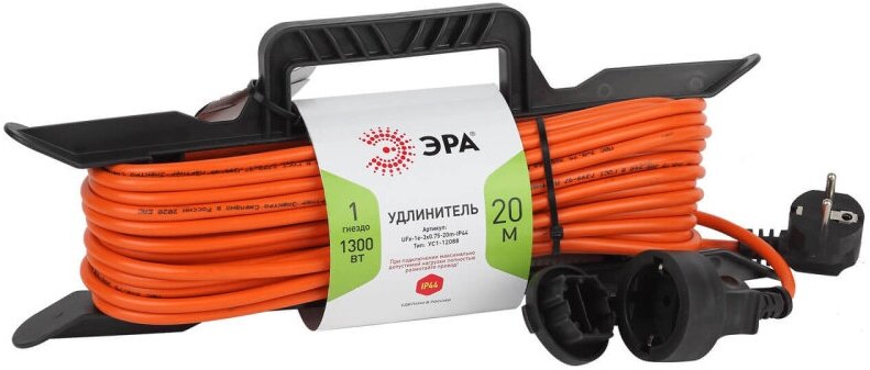 Удлинитель силовой ЭРА UFx-1e-3x0.75-20m-IP44 Б0046826