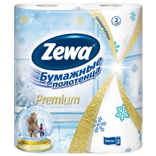 фото Полотенца бумажные Zewa Premium Декор двухслойные, 2 рул.