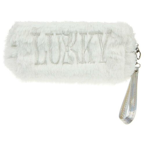 Косметичка Lucky, 11х22 см, белый, мультиколор lukky косметичка чемоданчик с ворсом и вышивкой lukky белая