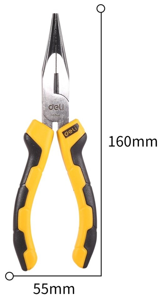 Длинногубцы Deli Tools DL2106 160