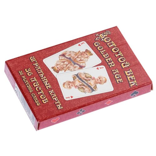 карты игральные золотой век коричневая рубашка 55 карт Карты игральные Золотой Век, красная рубашка, 36 карт