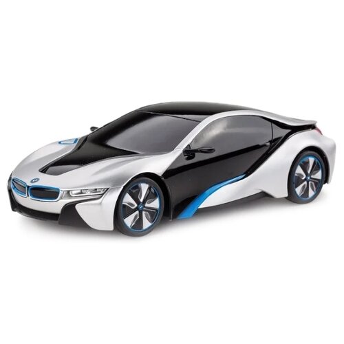 Легковой автомобиль Rastar BMW I8 48400, 1:24, 19 см, серебристый/черный легковой автомобиль rastar bmw x5 23100 1 18 27 5 см черный