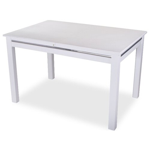 фото Стол кухонный домотека самба-1 км 08, раскладной, дхш: 120 х 80 см, длина в разложенном виде: 157 см, 04/бл белый 08 бл белый