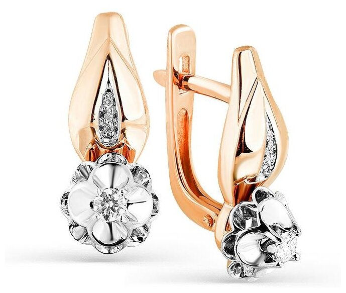 Купить Серьги Master Brilliant Золотые серьги с бриллиантом за 76581р ...