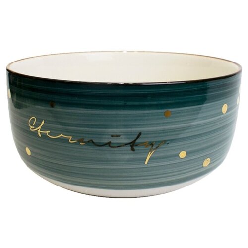 фото Глубокая тарелка, керамическая, серо-голубой, 16х8х16 см, marma mm-plt-14