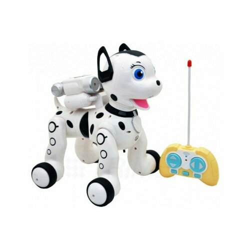 интерактивная собачка собака двигается щенок интерактивный мягкий Собака пятнистая на РУ (свет, звук) в коробке