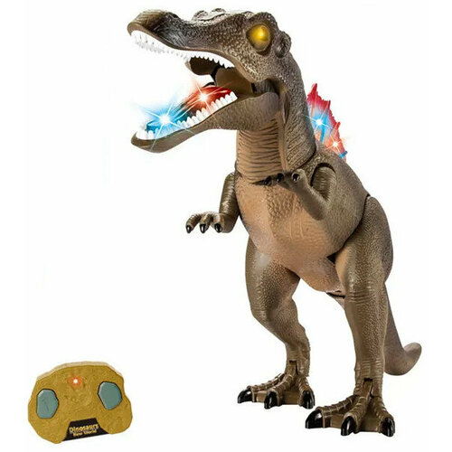 Радиоуправляемый динозавр - Спинозавр (31 см, коричневый, свет, звук) - RUI-9986-BROWN радиоуправляемый динозавр t rex ruicheng коричневый звук свет rui 9981 brown