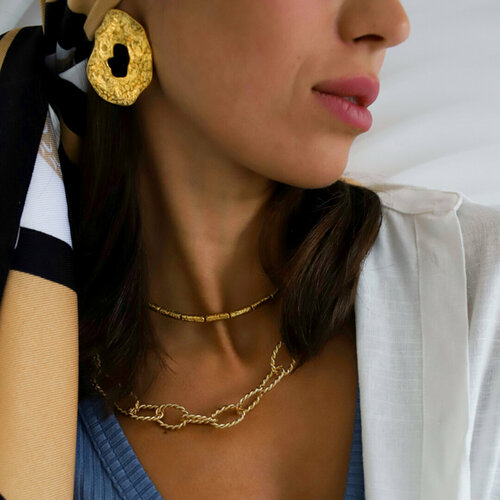 Чокер Hitrospletenia, серебристый