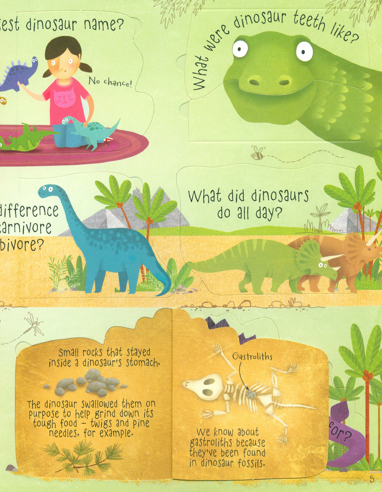 Lift-the-flap Questions and Answers about Dinosaurs - фото №3