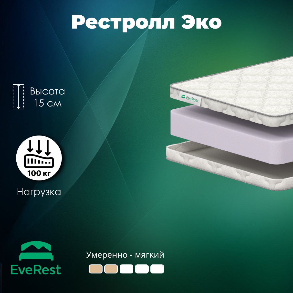Матрас EveRest Рестролл Эко 90x200x15