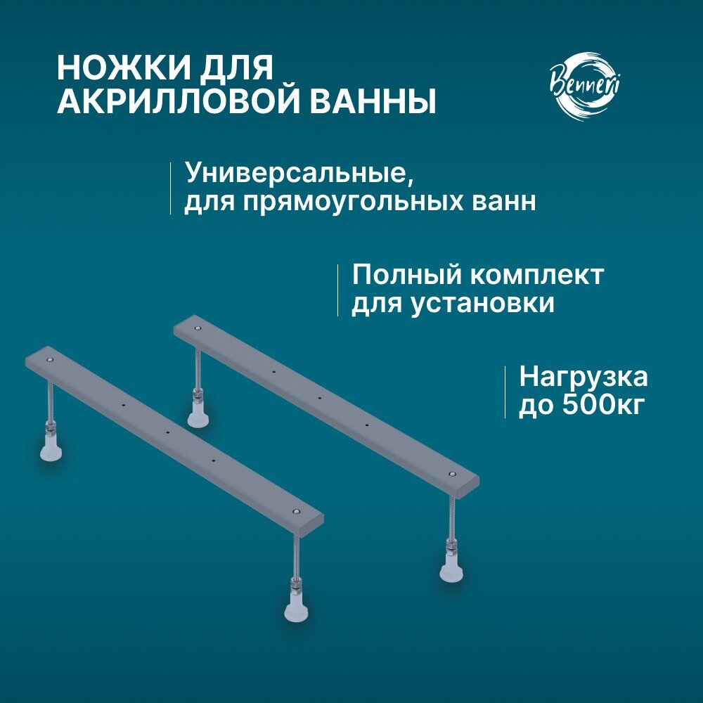 Опорная конструкция универсальная Benneri, ножки для акриловой ванны