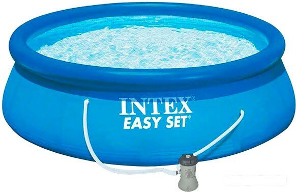 Бассейн надувной круглый EASY SET, 396х84см, фильтр-насос, 28142NP Intex - фото №1
