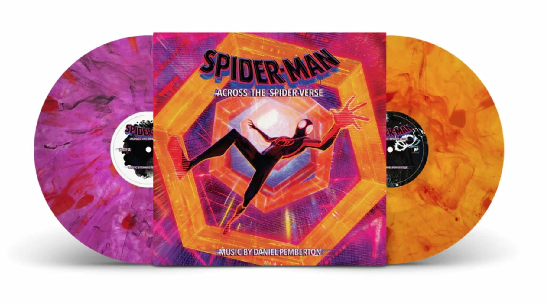 Человек-Паук: Паутина Вселенных OST (Red and Orange Marble USA Limited) Красный и Оранжевый Мрамор Виниловая Пластинка, Саундтрек Spider-Man: Across The Spider-Verse
