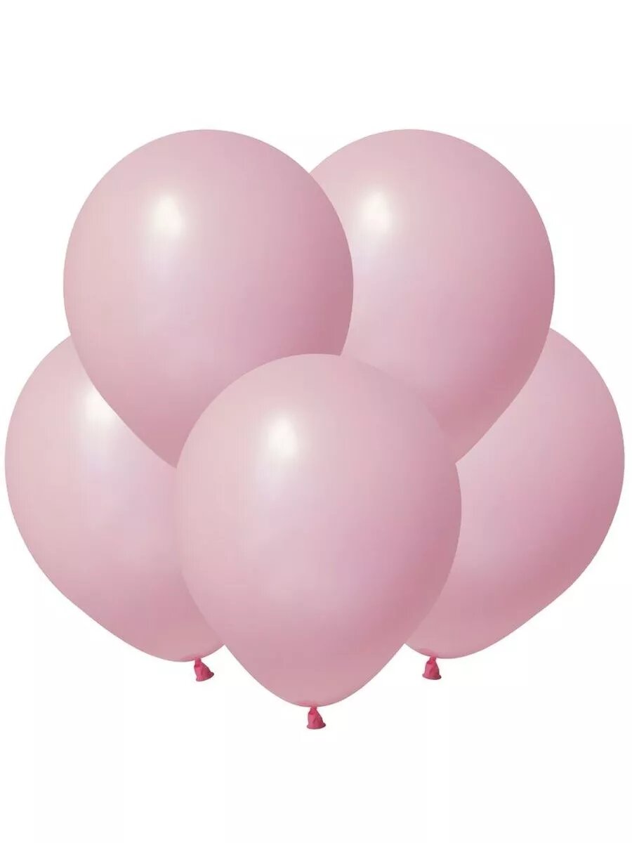 Нежно-розовый, Пастель / Light Pink, латексный шар (5"/12,5 см ) 100 шт. / Веселый праздник