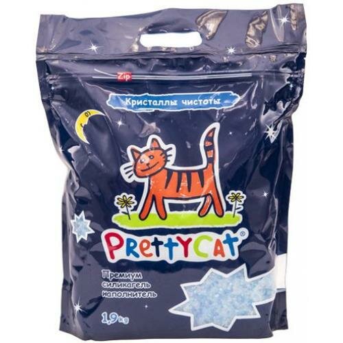 Наполнитель силикагелевый PrettyCat Кристаллы чистоты, 1.9кг - фото №1