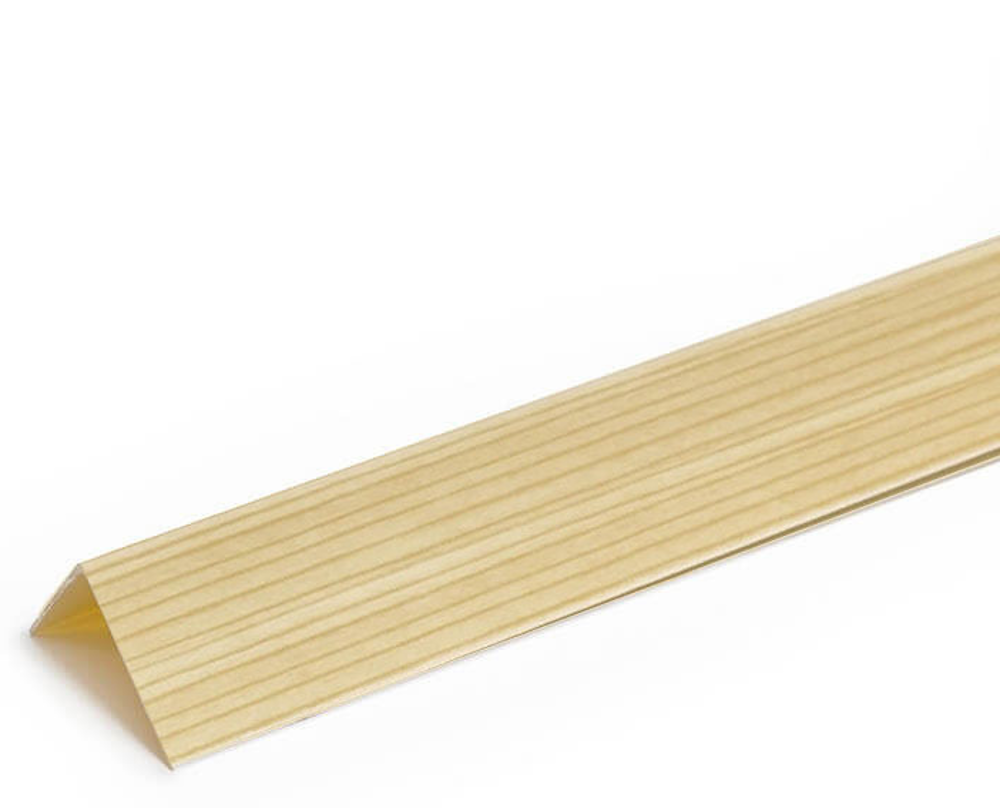 фото Угол отделочный из ПВХ 25х25мм сосна (2.7м) / Уголок отделочный пластиковый 25х25мм сосна (2.7м)