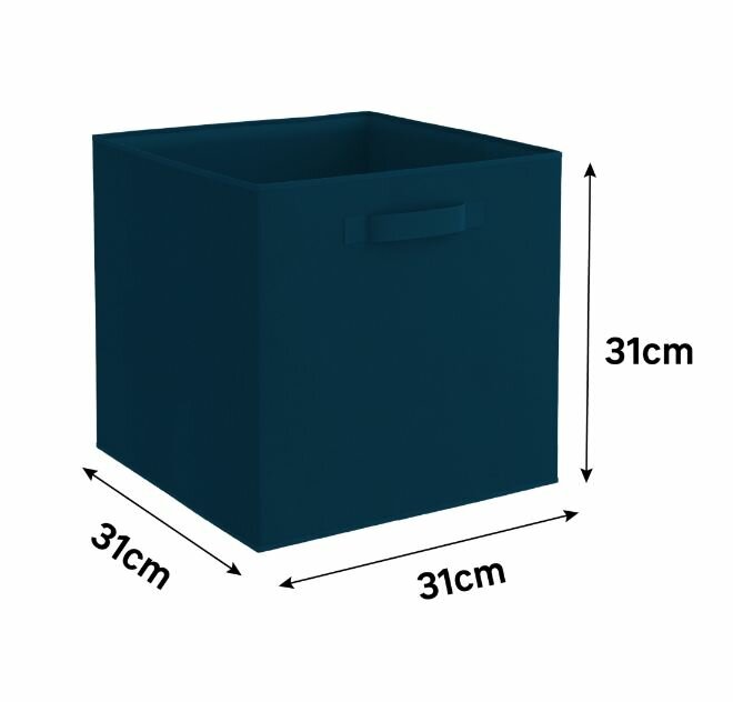 Короб 31x31x31 см 29.7 л полипропилен цвет синий