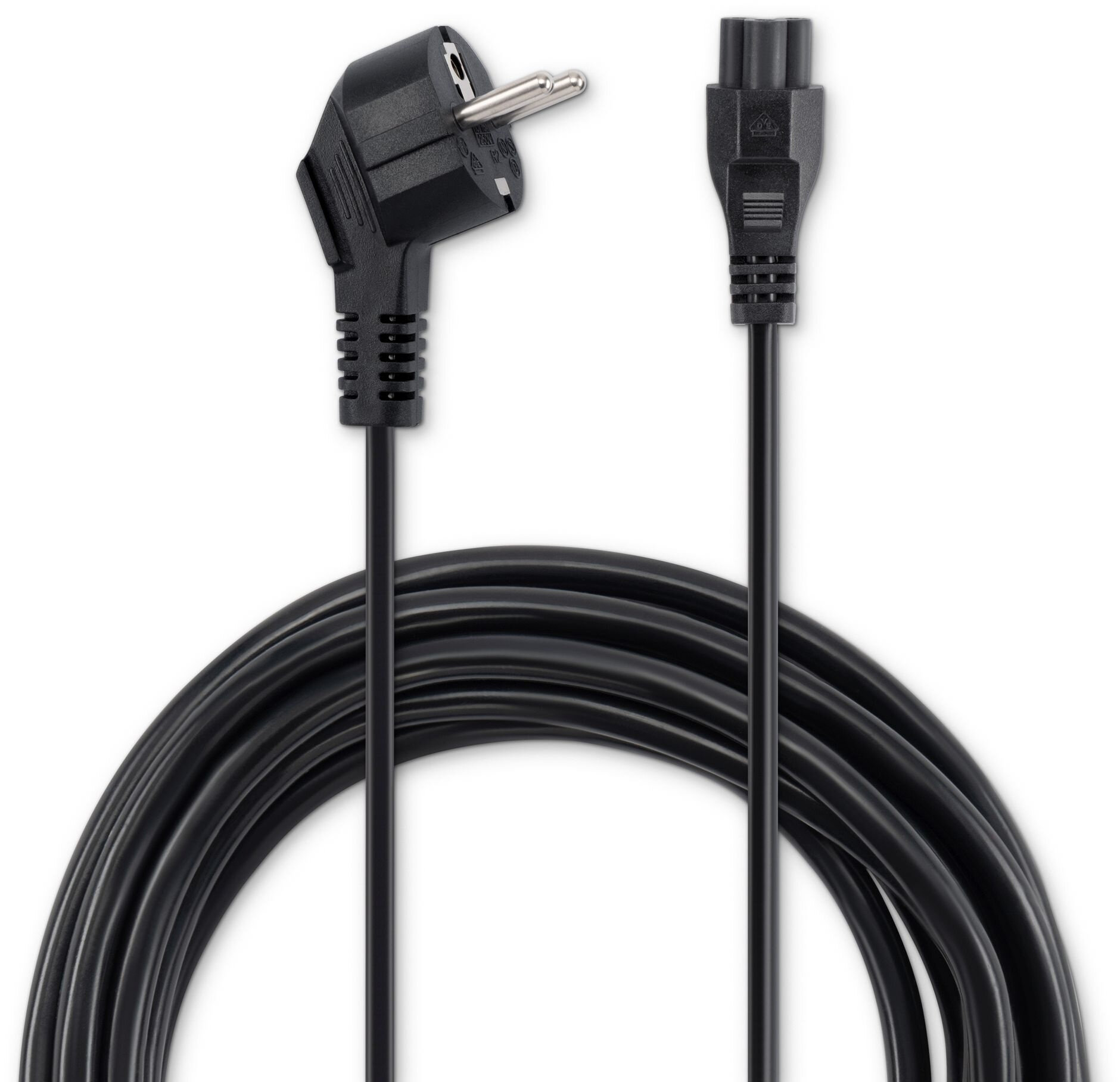 Кабель питания Buro IEC C5 (3-pin) Евровилка 3м (1856214) - фото №6