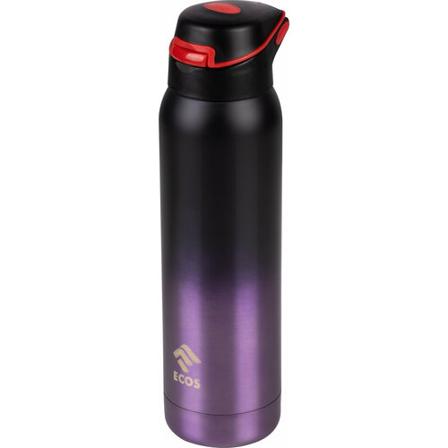 Термобутылка крышка ECOS 323494 / 323495 / 323496, 0.5 л, фиолетовый градиент черный, фиолетовый
