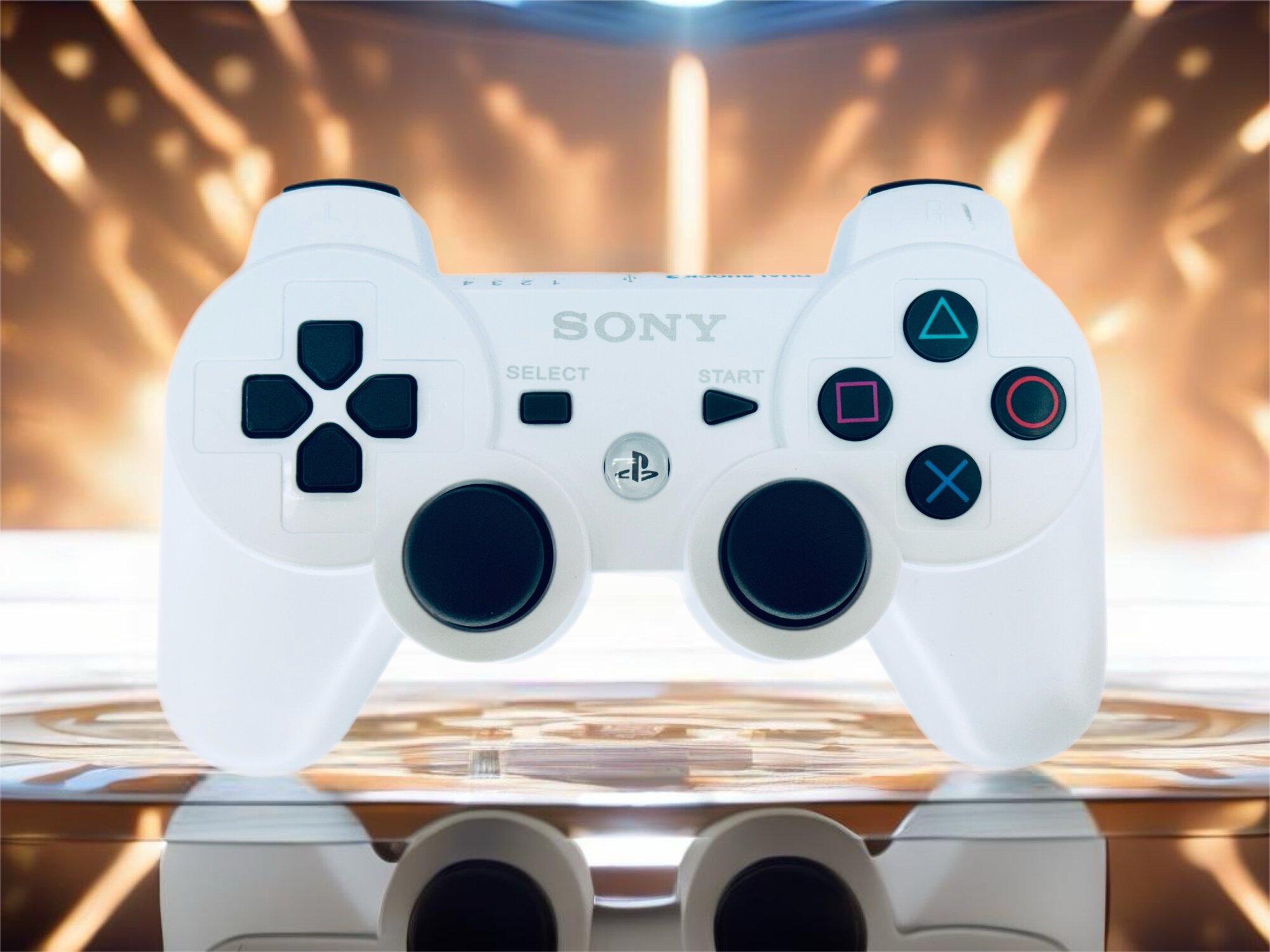 Геймпад PS3 "Белый" Беспроводной Джойстик для РS/ПК/Смартфон/Ноутбук — фото 1