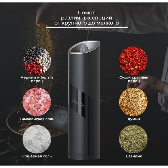 Электрическая мельница для специй Xiaomi Circle Joy (CJ-EG04) черная — фото 1