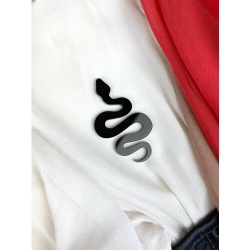 Брошь, 1 шт., черный