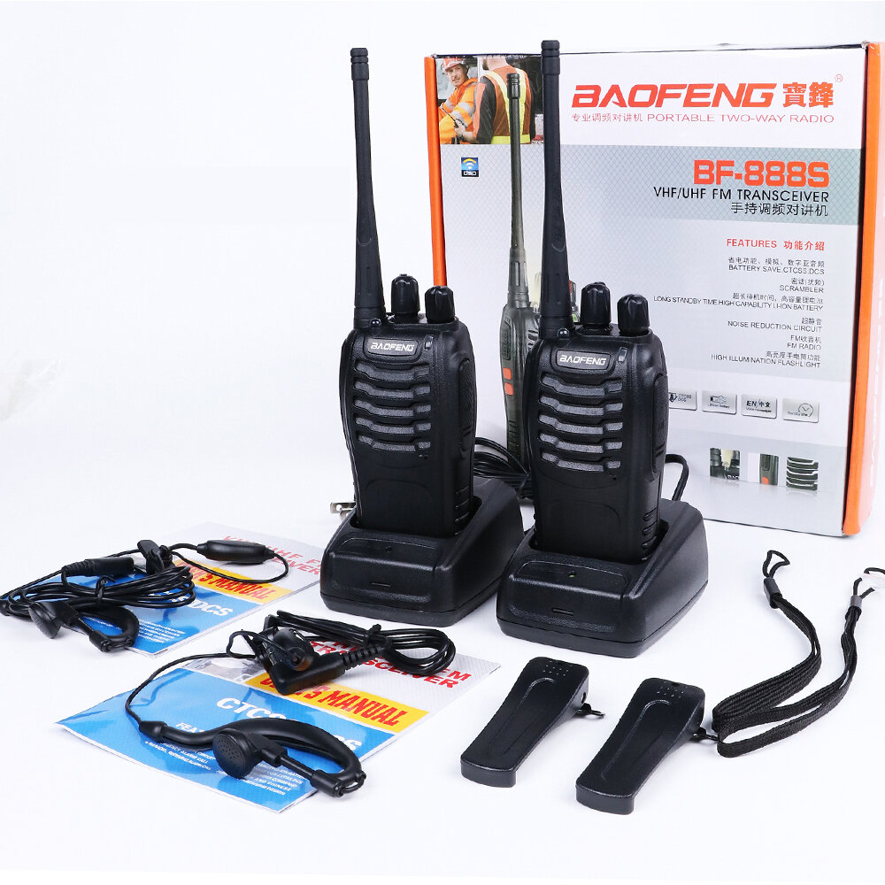 Рация Baofeng BF-888s комплект из 2-х штук с гарнитурами