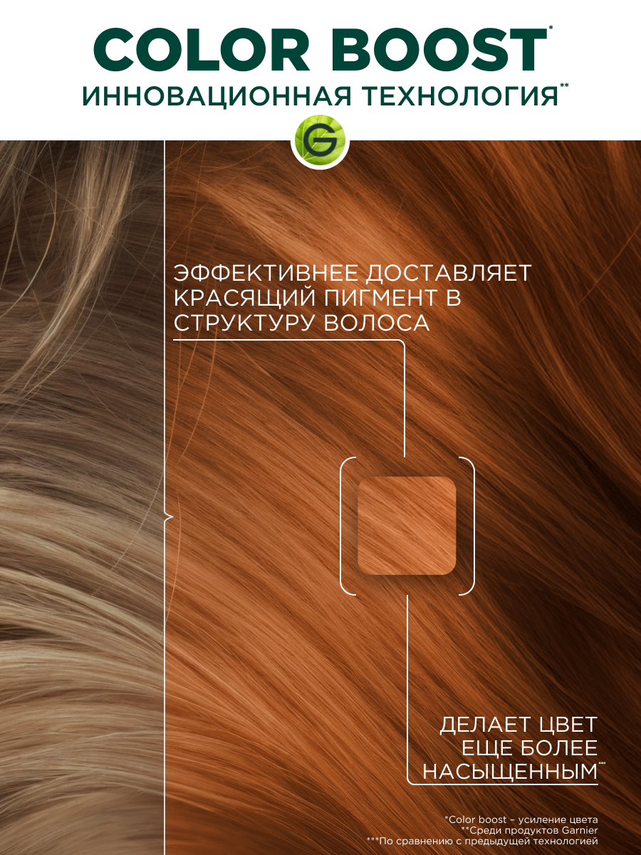 Garnier Стойкая питательная крем-краска для волос Color Naturals, оттенок 5.34 Корица — фото 1