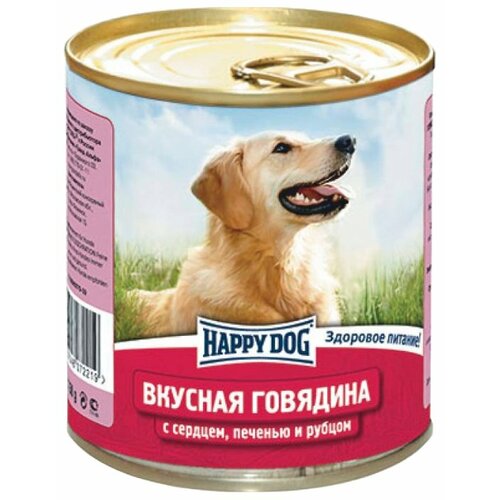 фото Влажный корм для собак Happy Dog NaturLine говядина, сердце, печень, рубец 750г