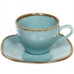 Чайная пара «Tiffany Blue» (кружка 220мл+блюдце) - изображение