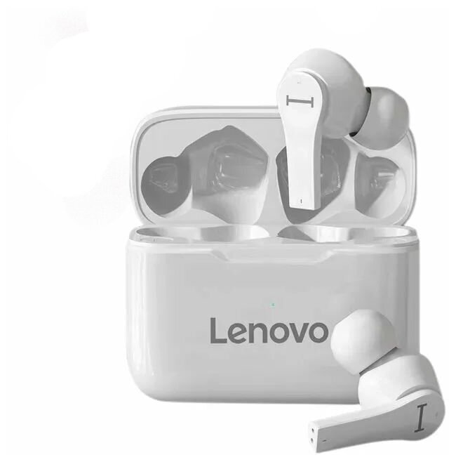 Наушники Lenovo с микрофоном (TWS) QT82, белый (QXD1B07915) - фото №8