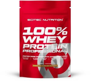Протеин сывороточный Scitec Nutrition Whey Protein Professional, порошок, 1000 г, шоколад и лесной орех